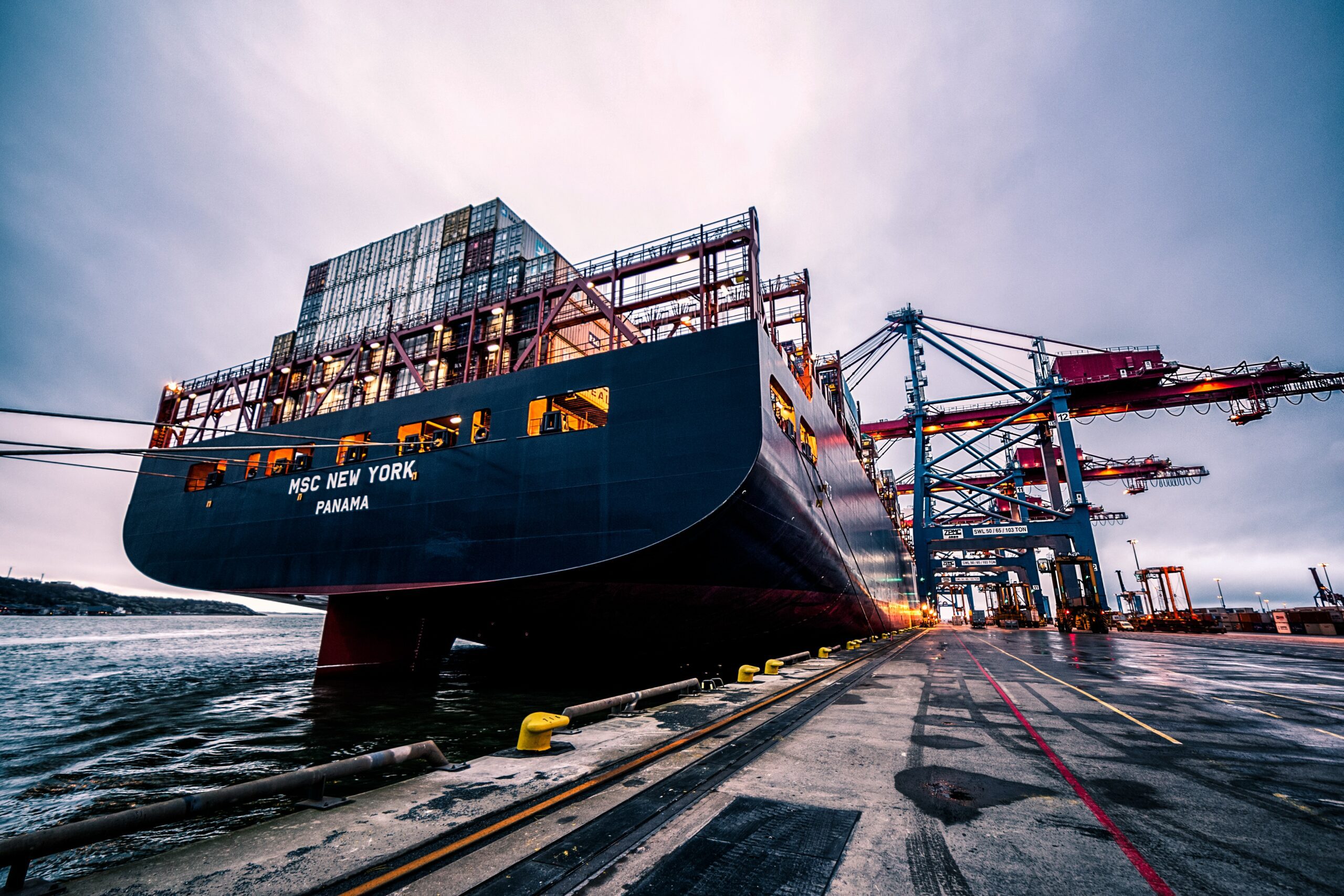 An image featuring a shipping barge